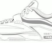 Coloriage Baskets Nike Air &agrave; semelles souples