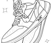 Coloriage Baskets Nike Air Jordan brillantes