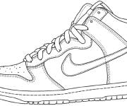 Coloriage Baskets Nike Air magnifique