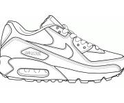 Coloriage Baskets Nike Air Max spectaculaires