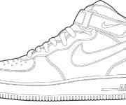 Coloriage Baskets Nike Air velcro