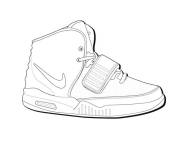 Coloriage Baskets Nike tr&egrave;s populaire