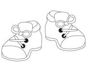 Coloriage et dessins gratuit Baskets pour b&eacute;b&eacute; à imprimer