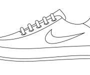 Coloriage Chaussure de sport Nike