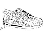 Coloriage et dessins gratuit Chaussure Nike inhabituelle à imprimer