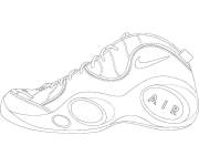 Coloriage Conception de Basket Nike de future