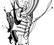 Coloriage et dessins gratuit Cool Basket Nike Air Just Do it à imprimer