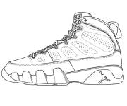 Coloriage Excellentes Basket Air Jordan