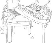 Coloriage Paire de basket sneakers Nike Air