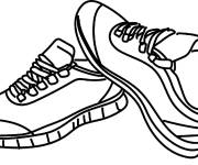 Coloriage Paire de Baskets &agrave; colorier