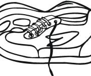 Coloriage Paire de Baskets chaussures