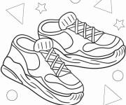 Coloriage Paire de Baskets d'enfants