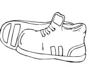Coloriage et dessins gratuit Paire de baskets facile pour petits à imprimer