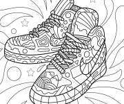 Coloriage Paire de Baskets Nike Air artistique
