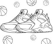 Coloriage Paire de Baskets Nike Air Huarache