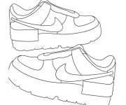 Coloriage Paire de Baskets pour les filles
