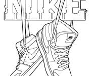 Coloriage Poster de Nike avec Baskets Air Jordan