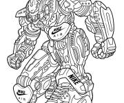 Coloriage Robot portant des Baskets Nike