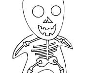 Coloriage B&eacute;b&eacute; Squelette simple