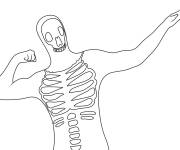 Coloriage Costume de squelette facile