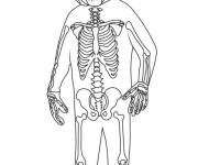 Coloriage et dessins gratuit D&eacute;guisement de Squelette à imprimer