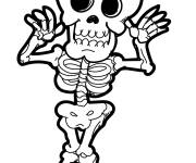 Coloriage Petit Squelette qui fait rire