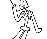Coloriage Squelette de Minecraft