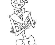 Coloriage Squelette &eacute;l&eacute;gant