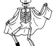 Coloriage Squelette magicien