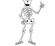 Coloriage Squelette se sent confiant en ligne