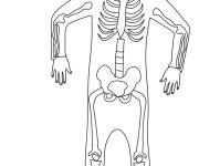 Coloriage Un d&eacute;guisement de squelette pour la f&ecirc;te de 31 Octobre