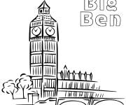 Coloriage et dessins gratuit Big Ben facile à imprimer