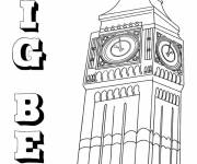 Coloriage et dessins gratuit Big Ben pour enfant à imprimer