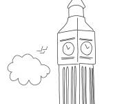 Coloriage et dessins gratuit Big Ben simple à imprimer