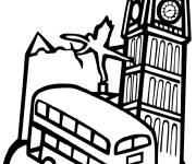 Coloriage et dessins gratuit Big Ben Symbole de Londres  à imprimer