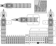 Coloriage et dessins gratuit L'architecture de Big Ben à imprimer