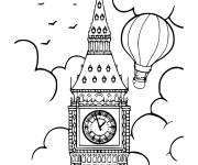 Coloriage Monument Big Ben à Londres