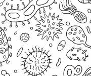 Coloriage Collection Microbes et virus