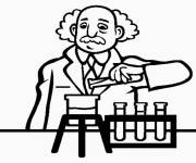 Coloriage des substances dans diff&eacute;rents tubes &agrave; essai