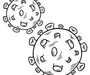Coloriage Deux Virus