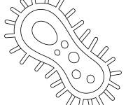 Coloriage &Eacute;moji microbe facile