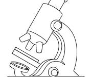 Coloriage &Eacute;moji microscope de Biologie