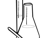 Coloriage et dessins gratuit Flacons de biologie à imprimer