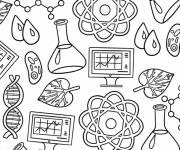 Coloriage Illustration biologie en ligne