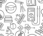 Coloriage Illustration de biologie &agrave; motif