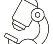Coloriage Illustration Microscope en ligne