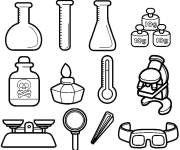 Coloriage Instruments du laboratoire