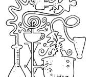 Coloriage Laboratoire biologie magique