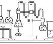 Coloriage Laboratoire pret pour la s&eacute;ance de biologie