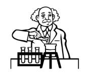 Coloriage et dessins gratuit Le scientifique teste substance diff&eacute;rente à imprimer